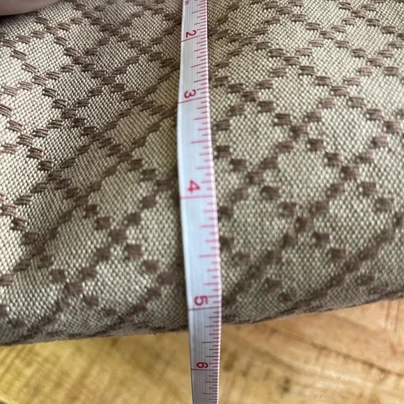 GUCCI Diamante Canvas and Golden Leather Tote with Pouch - Picture 14 of 14